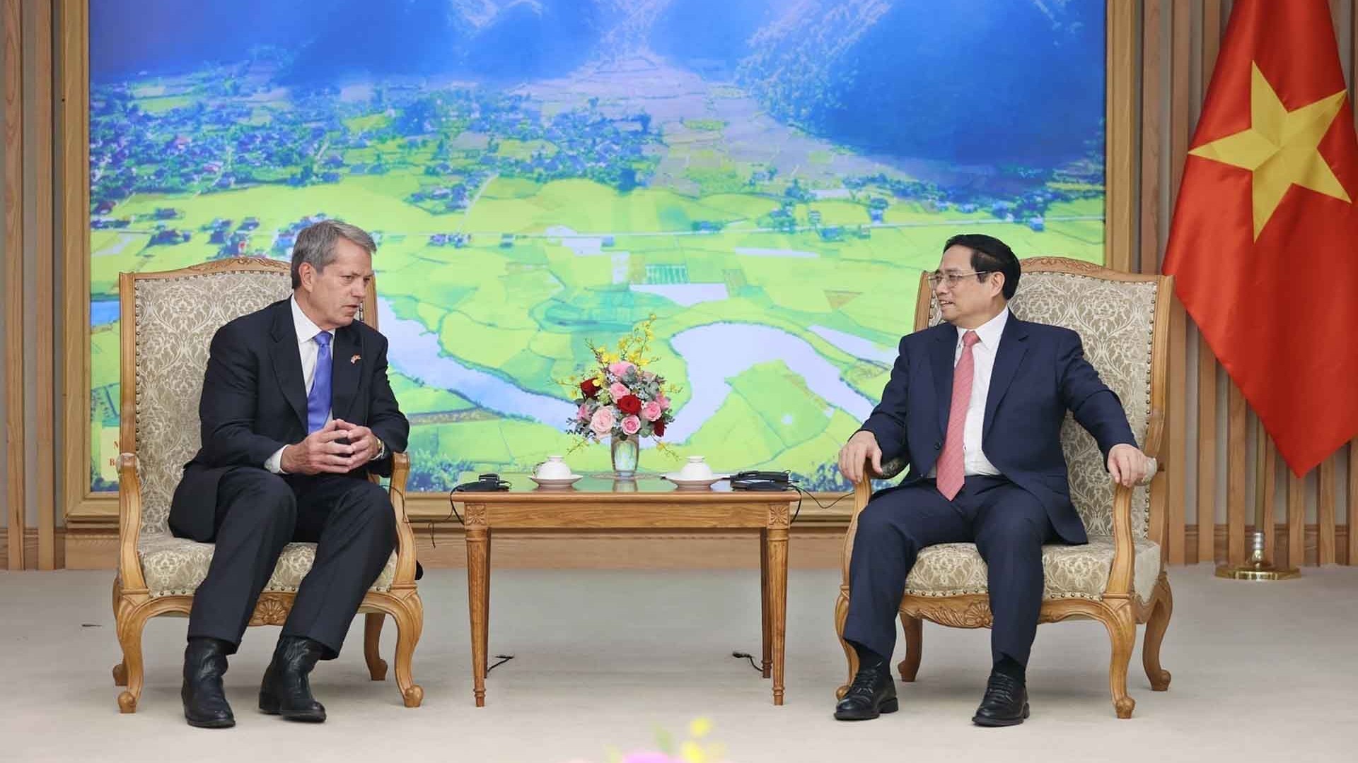 Thủ tướng Phạm Minh Chính tiếp đoàn Thống đốc bang Nebraska, Hoa Kỳ