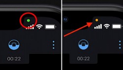 Giải đáp ý nghĩa các chấm màu xanh lá, da cam, xanh dương trên iPhone