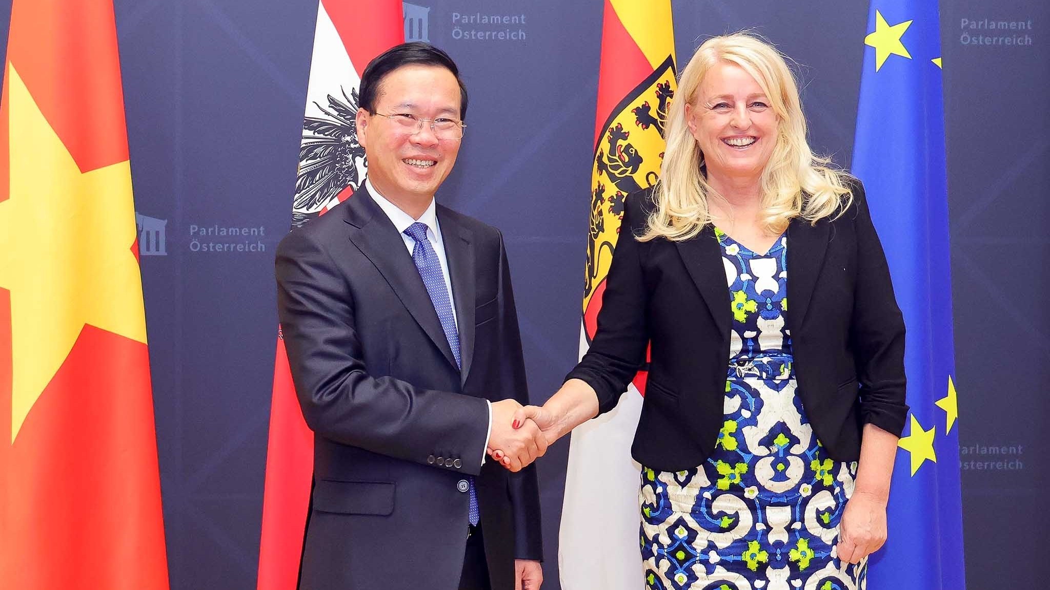 Chủ tịch nước Võ Văn Thưởng gặp Chủ tịch Thượng viện Áo Claudia Arpa