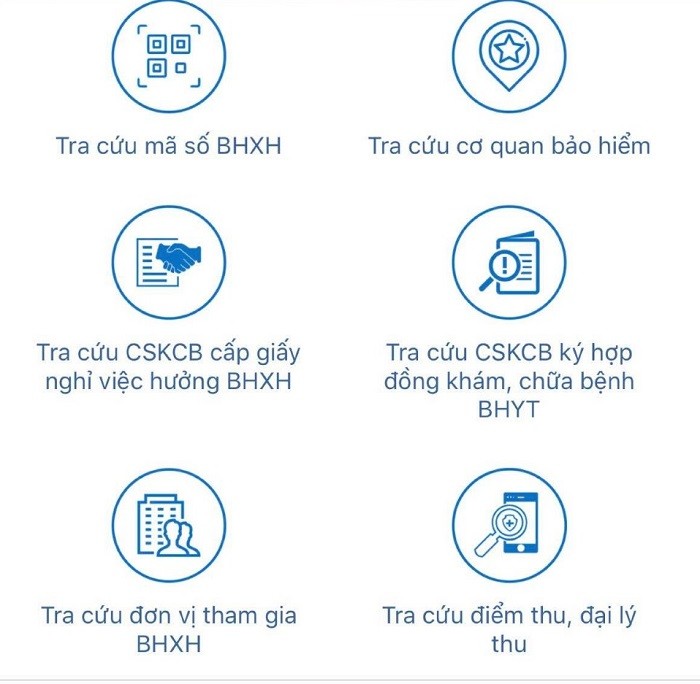 Những tiện ích trên ứng dụng VssID.