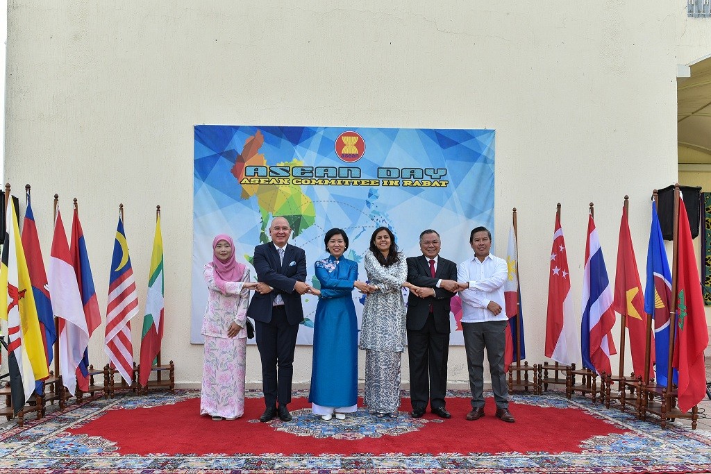 Trang nghiêm Lễ thượng cờ ASEAN tại Morocco