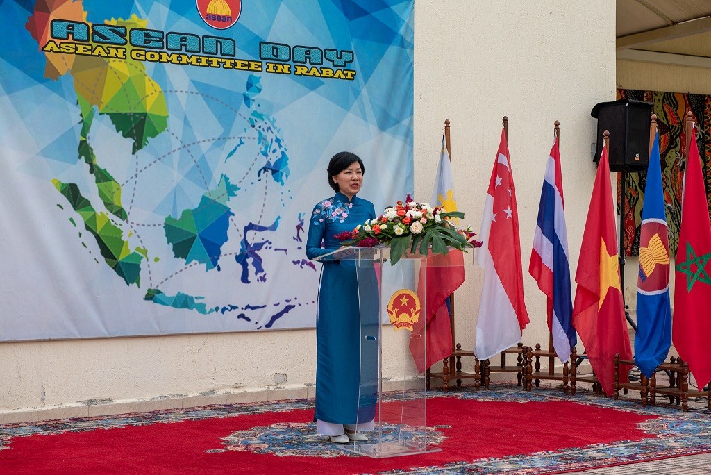 Trang nghiêm Lễ thượng cờ ASEAN tại Morocco