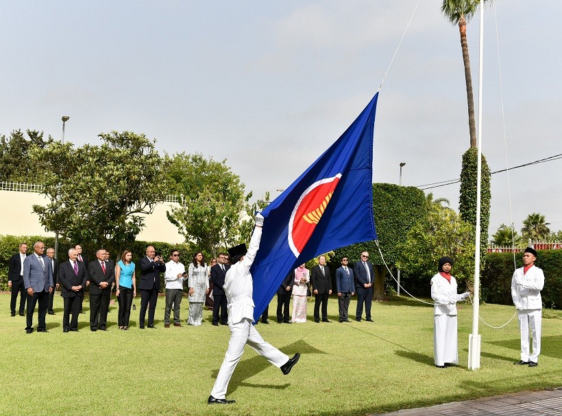 Trang nghiêm Lễ thượng cờ ASEAN tại Morocco