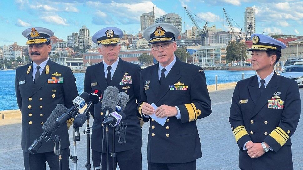 Nhóm Bộ tứ chuẩn bị cho lần đầu tập trận hải quân Malabar ở Australia