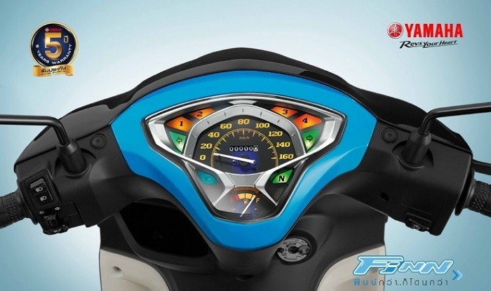 Màn hình hiển thị thông số trên Yamaha Finn 2023. Màn hình hiển thị thông số trên Yamaha Finn 2023.