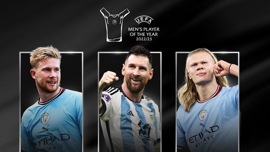 Lionel Messi, Erling Haaland, Kevin de Bruyne lọt top 3 bình chọn cầu thủ xuất sắc nhất châu Âu mùa giải 2022/23