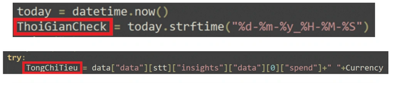 Những biến trong mã nguồn được đặt tên theo tiếng Việt khiến các chuyên gia bảo mật nghi ngờ Facebookie có nguồn gốc từ Việt Nam. Những biến trong mã nguồn được đặt tên theo tiếng Việt khiến các chuyên gia bảo mật nghi ngờ Facebookie có nguồn gốc từ Việt Nam.
