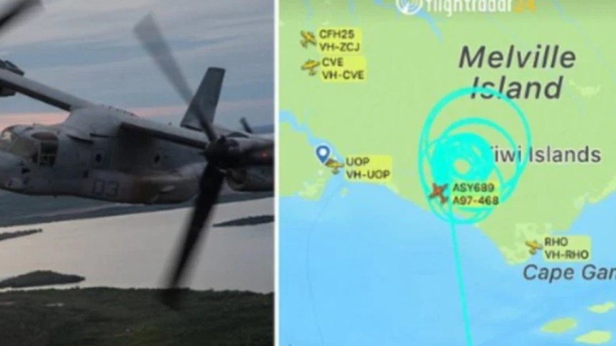 Máy bay chở 20 lính thuỷ đánh bộ Mỹ rơi ở Australia khi tham gia tập trận