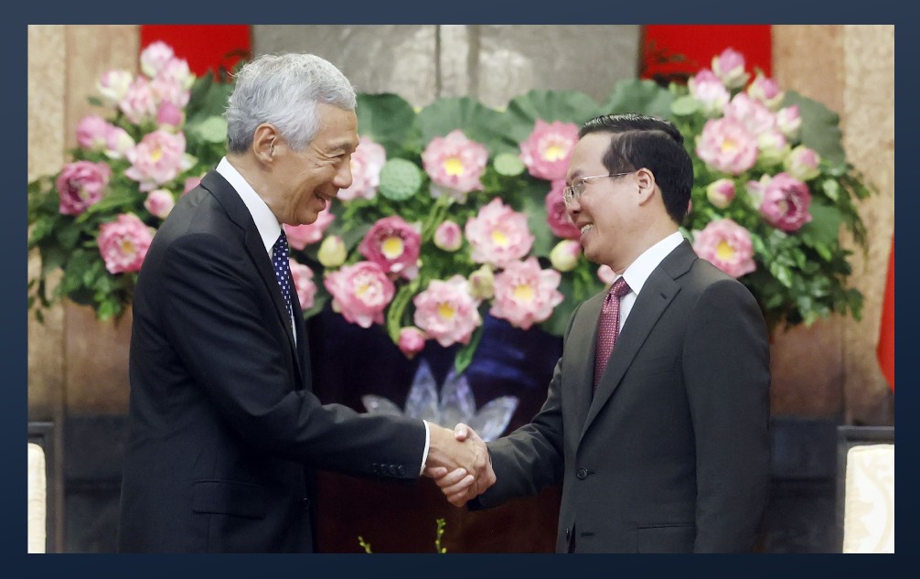 Chủ tịch nước Võ Văn Thưởng tiếp Thủ tướng Lý Hiển Long.