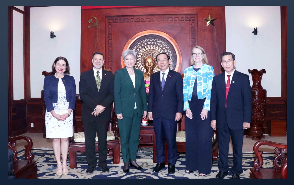 Bí thư Thành ủy Thành phố Hồ Chí Minh Nguyễn Văn Nên tiếp bà Penny Wong.