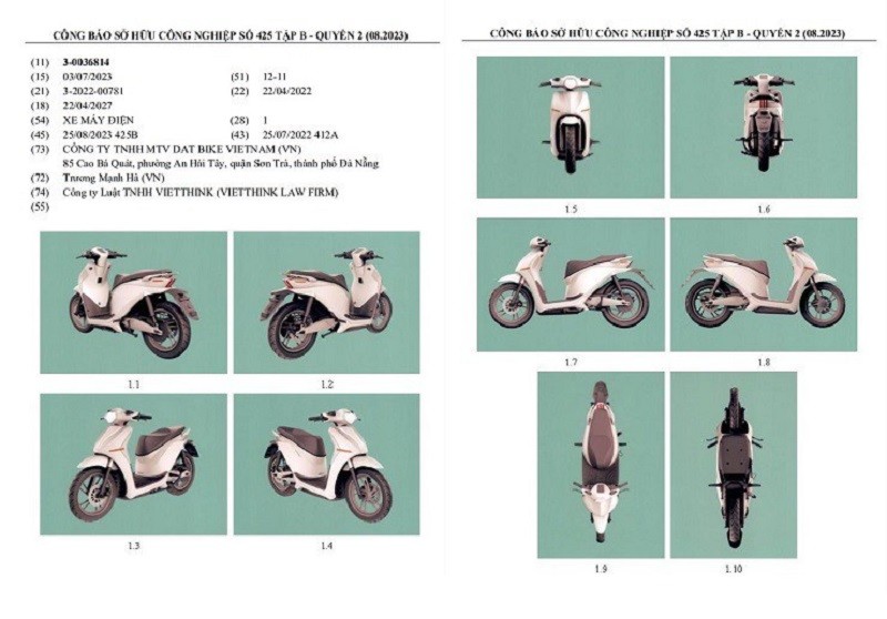 Dat Bike đăng ký xe máy điện mới, cạnh tranh với Honda Vision. Dat Bike đăng ký xe máy điện mới, cạnh tranh với Honda Vision.