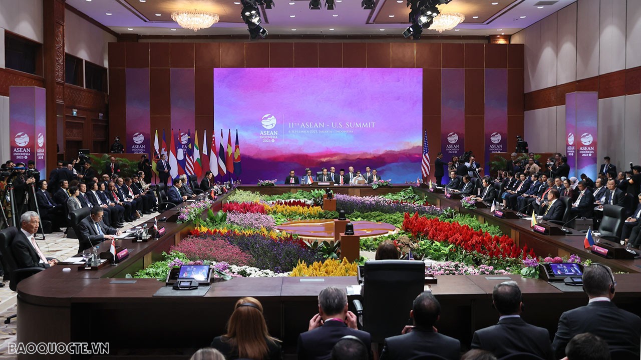 Chiều 6/9, Thủ tướng Chính phủ Phạm Minh Chính đã dự Cấp cao ASEAN-Hoa Kỳ lần thứ 11. (Ảnh: Anh Sơn) Chiều 6/9, Thủ tướng Chính phủ Phạm Minh Chính đã dự Cấp cao ASEAN-Hoa Kỳ lần thứ 11. (Ảnh: Anh Sơn)