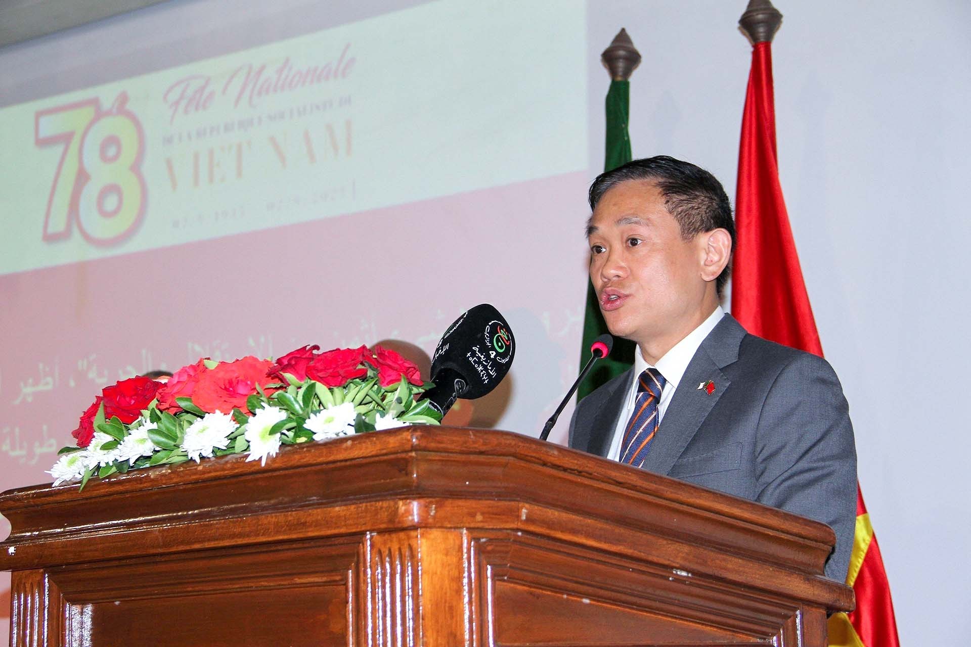 Đại sứ Trần Quốc Khánh phát biểu. (Nguồn : TTXVN)