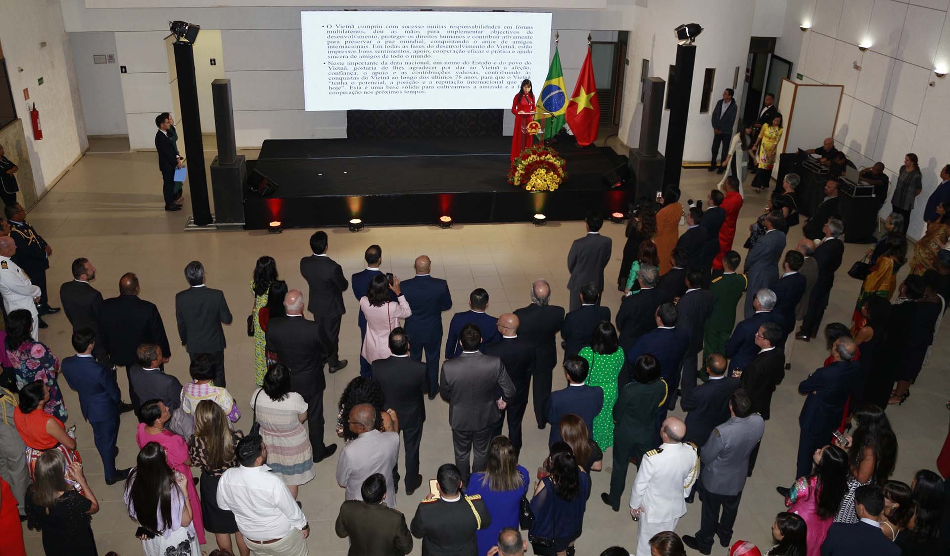 Toàn cảnh Lễ kỷ niệm 78 năm quốc khánh Việt Nam tại Brazil.