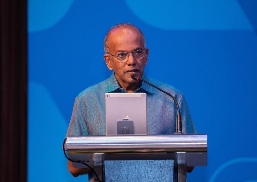 Bộ trưởng Bộ Luật và Bộ Nội vụ Singapore K. Shanmugam. (Nguồn: Straits Times)