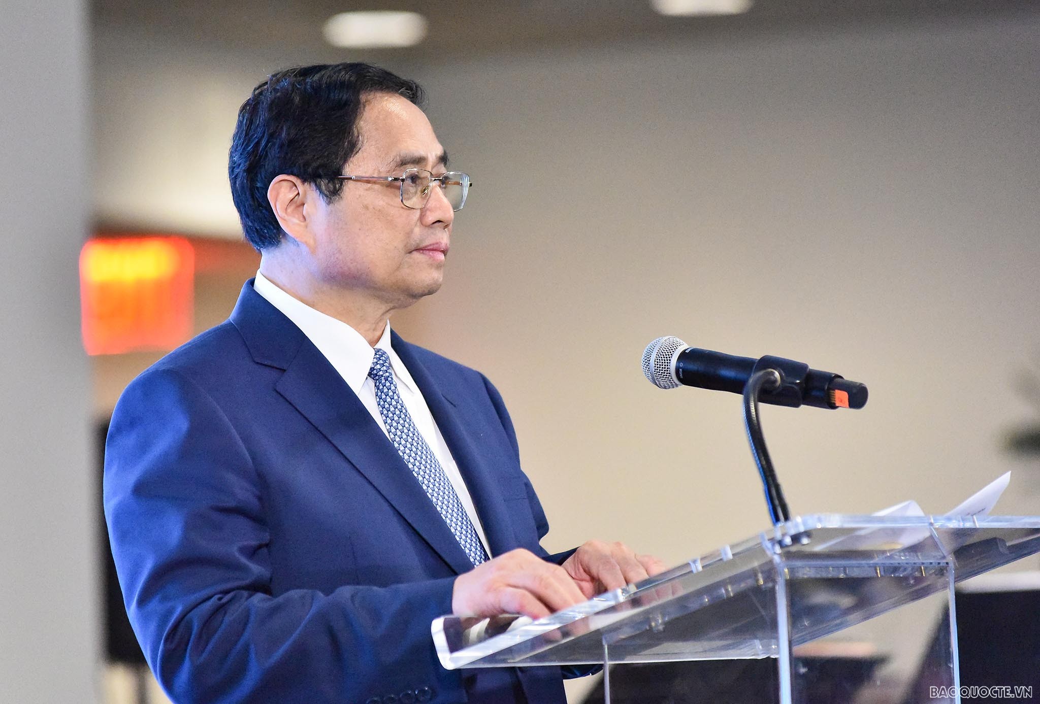 undefined Thủ tướng Phạm Minh Chính phát biểu tại buổi lễ.