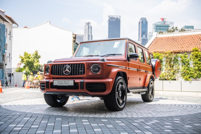 Ngoại thất của Mercedes-AMG G63 Singapore Edition được lấy cảm hứng từ kiến trúc nổi tiếng ở Singapore. Ngoại thất của Mercedes-AMG G63 Singapore Edition được lấy cảm hứng từ kiến trúc nổi tiếng ở Singapore.