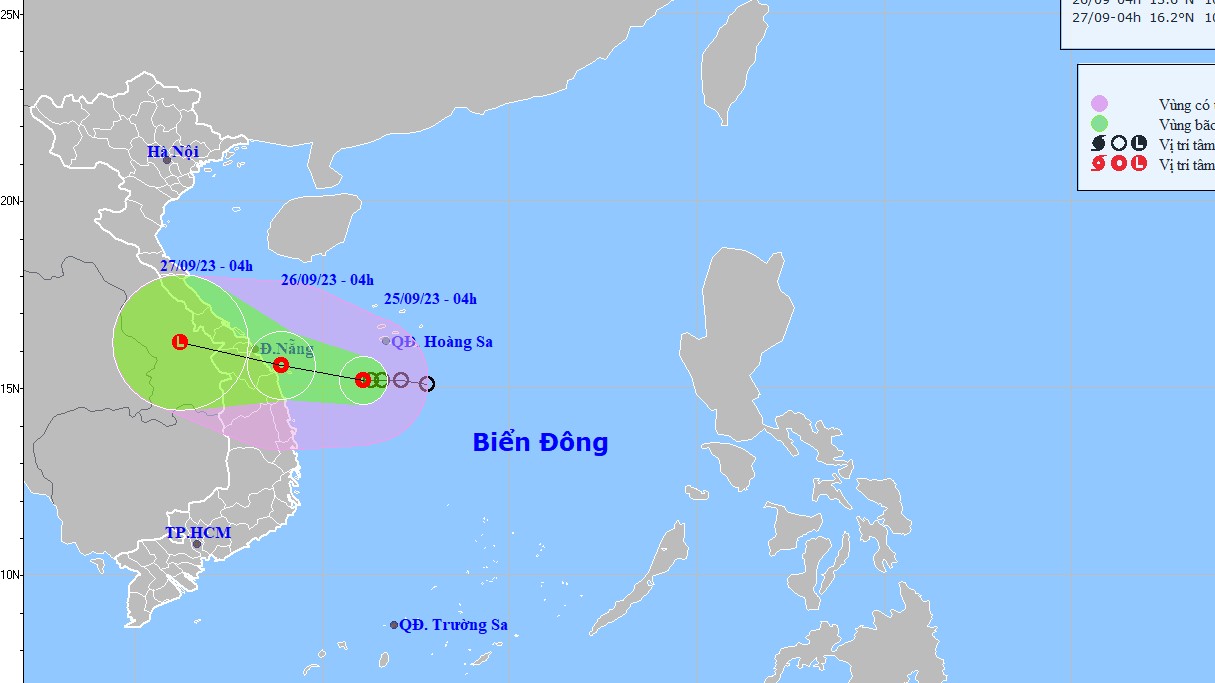 Dự báo áp thấp nhiệt đới: Ven biển Quảng Trị đến Quảng Nam gió mạnh cấp 6; Bắc-Trung Trung Bộ mưa to đến rất to