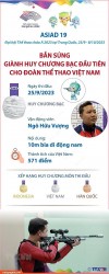ASIAD 19: VĐV Ngô Hữu Vượng giành Huy chương bạc môn bắn súng, đoàn Việt Nam thăng hạng