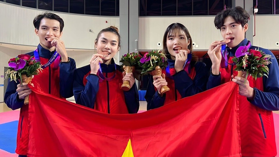 ASIAD 19: Chân dung nữ võ sĩ Phạm Ngọc Châm giành Huy chương đồng đội môn Taekwondo
