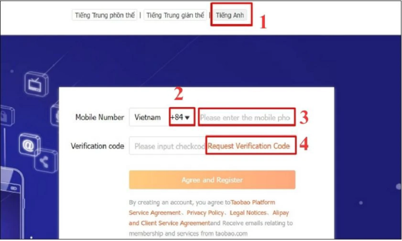 Tạo tài khoản Taobao trên điện thoại và máy tính cực nhanh