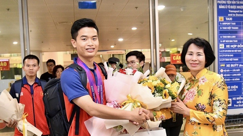 ASIAD 19: VĐV Phạm Quang Huy và đội tuyển bắn súng Việt Nam về nước sau khi hoàn thành xuất sắc nhiệm vụ