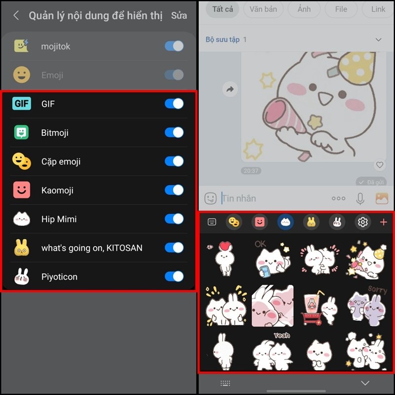 Hướng dẫn cách kích hoạt gift emoji trên điện thoại Android