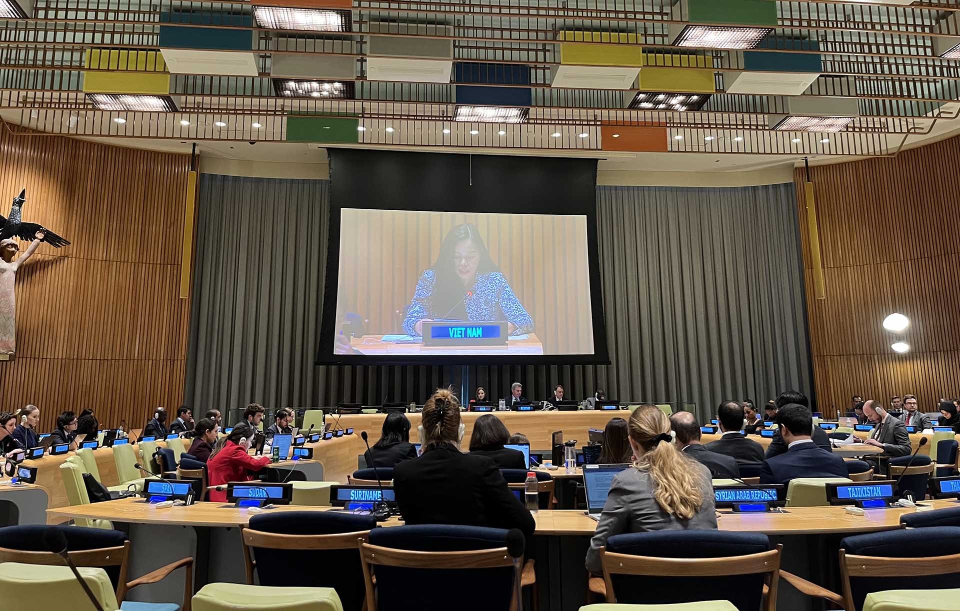 Ủy ban pháp lý của Đại hội đồng LHQ khóa 78 thảo luận nội dung Việt Nam ủng hộ các biện pháp chống khủng bố phù hợp với các nguyên tắc của Hiến chương Liên hợp quốc và luật pháp quốc tế