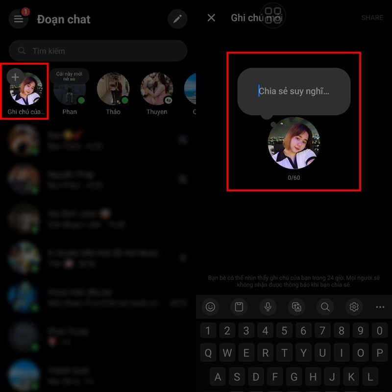 Hướng dẫn cập nhật suy nghĩ trên Messenger đơn giản, cực thú vị