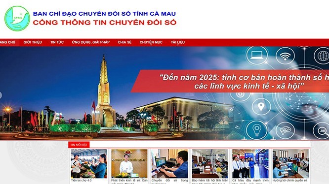 Cà Mau chính thức vận hành chuyên trang cấp tỉnh về chuyển đổi số từ 6/10/2023
