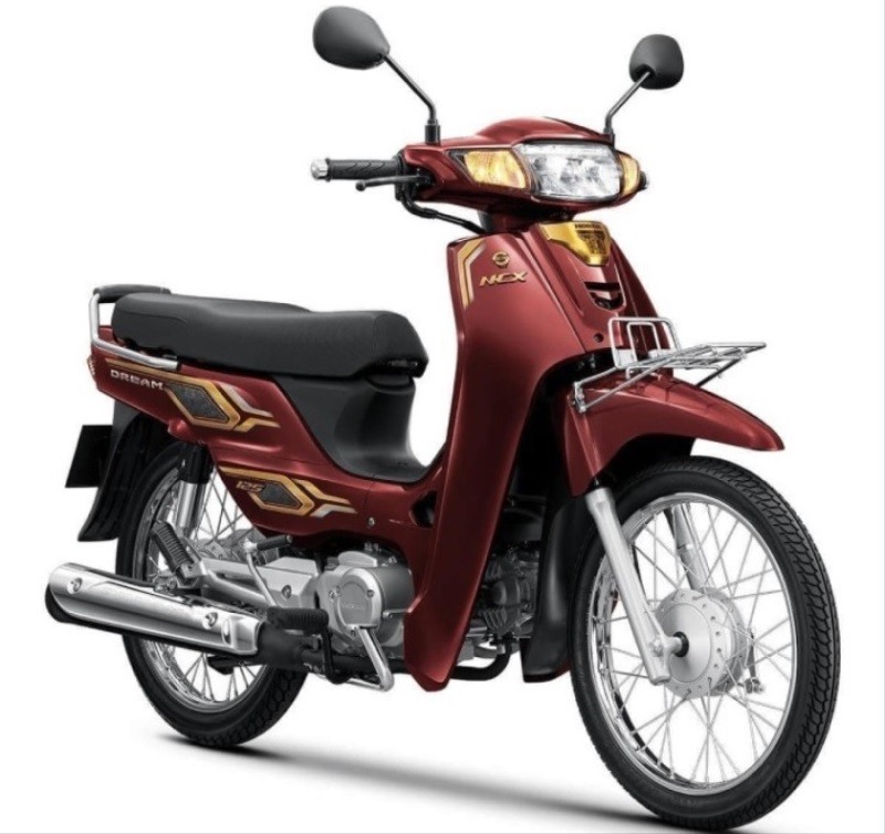 Honda Dream 2024 màu đỏ.