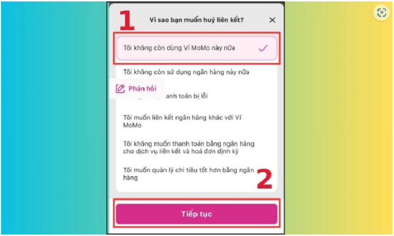 Cách hủy liên kết ngân hàng với MoMo khi không sử dụng nhanh chóng