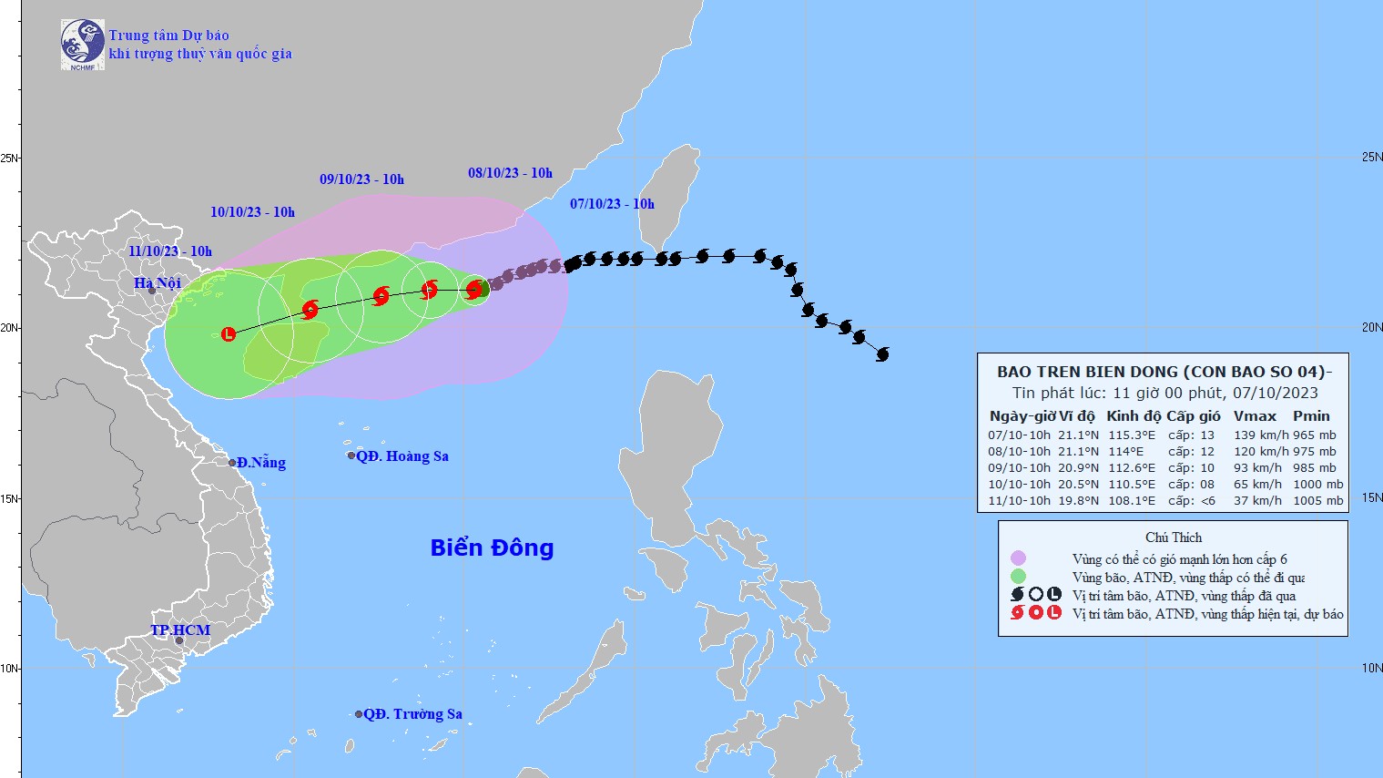 Bão số 4 diễn biến phức tạp, giật cấp 16 trên Biển Đông, gây mưa dông diện rộng cho Bắc Bộ