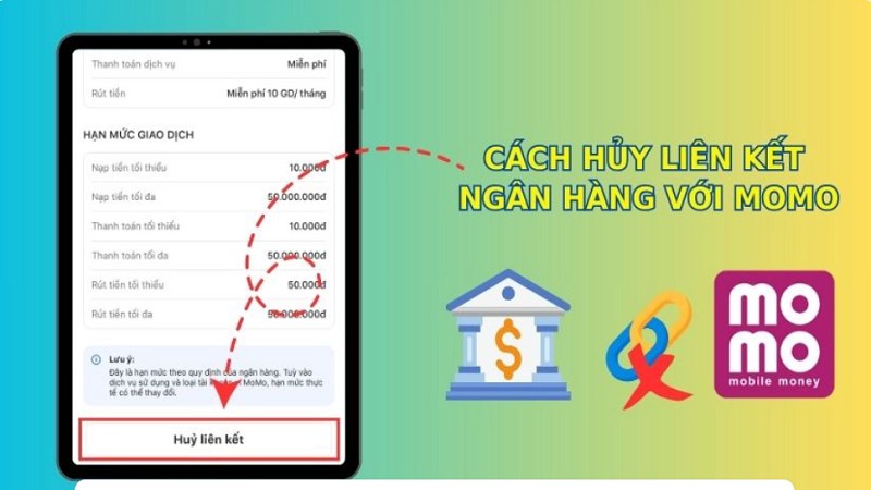 Cách hủy liên kết ngân hàng với MoMo khi không sử dụng nhanh chóng