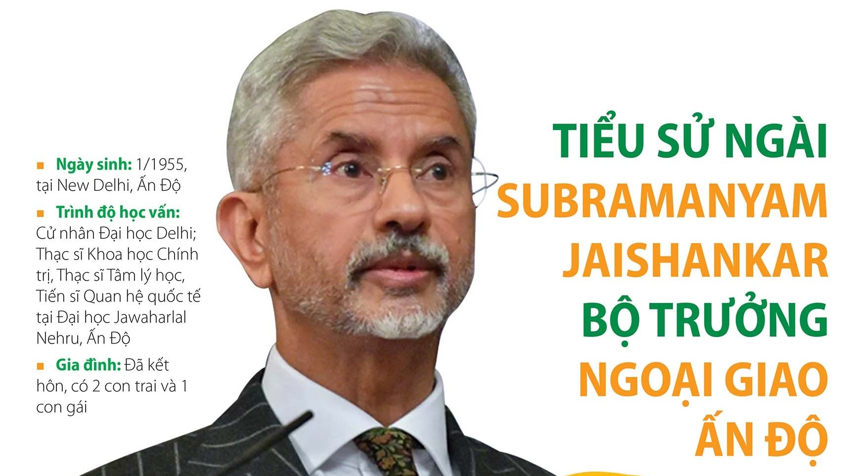 Tiểu sử Bộ trưởng Ngoại giao Ấn Độ Subramanyam Jaishankar