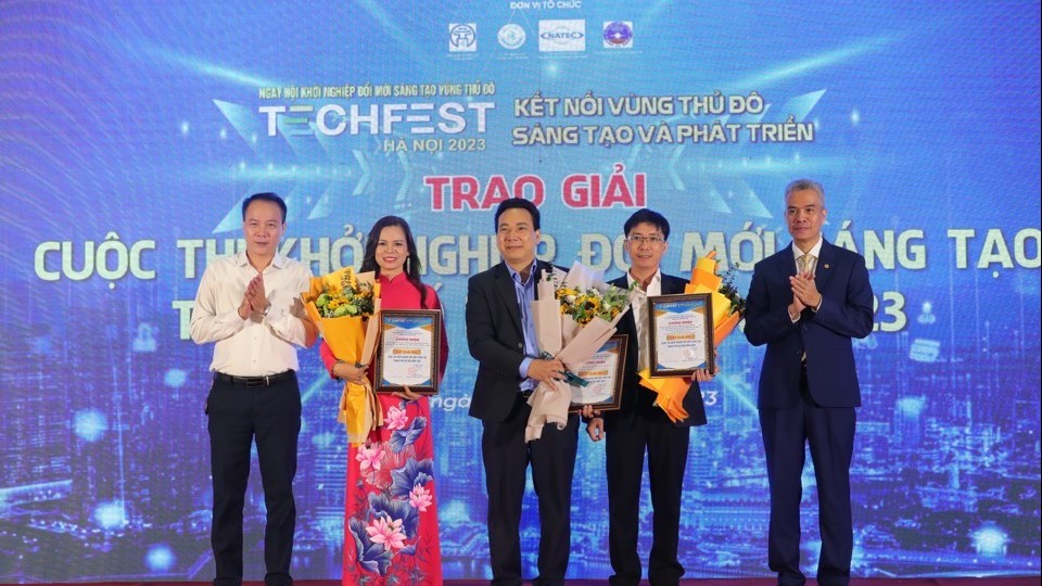 Nhiều dự án xuất sắc được trao giải 'Khởi nghiệp đổi mới sáng tạo Hà Nội năm 2023'