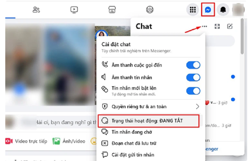 Tắt trạng thái online Facebook trên máy tính siêu đơn giản