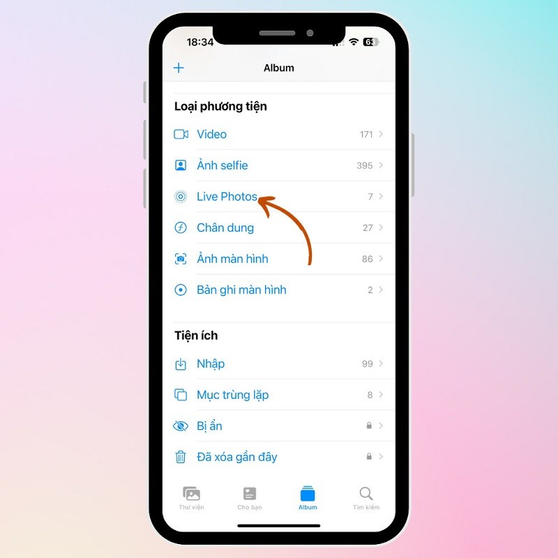 Biến Live Photos thành video trên iPhone 15 siêu đơn giản