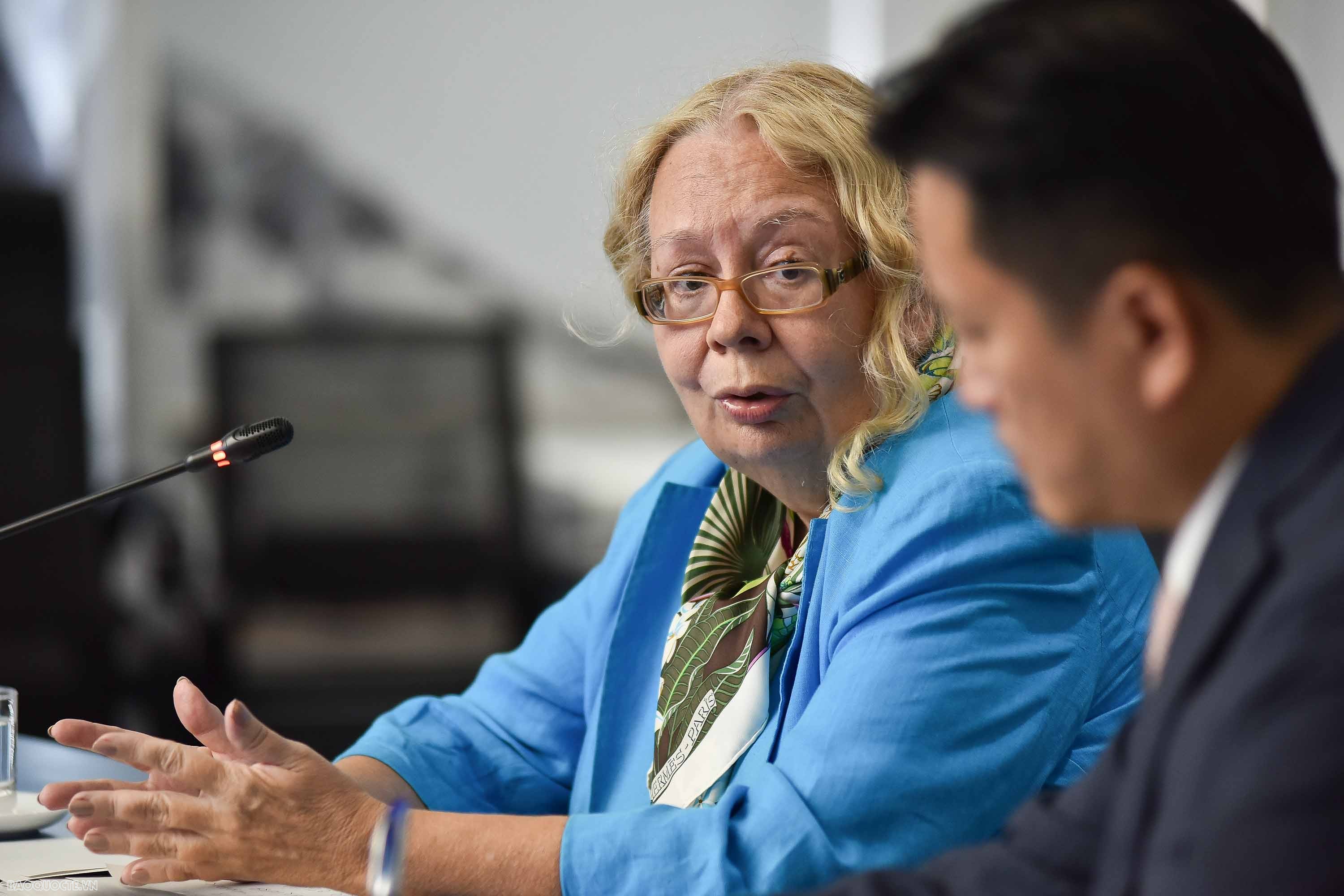 Bà Valovaya đánh giá cao vai trò của Học viện Ngoại giao Việt Nam trong công tác nghiên cứu, giảng dạy và ngoại giao học giả