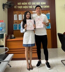 Hậu vệ Đoàn Văn Hậu và Doãn Hải My đăng ký kết hôn, chưa tiết lộ ngày cưới