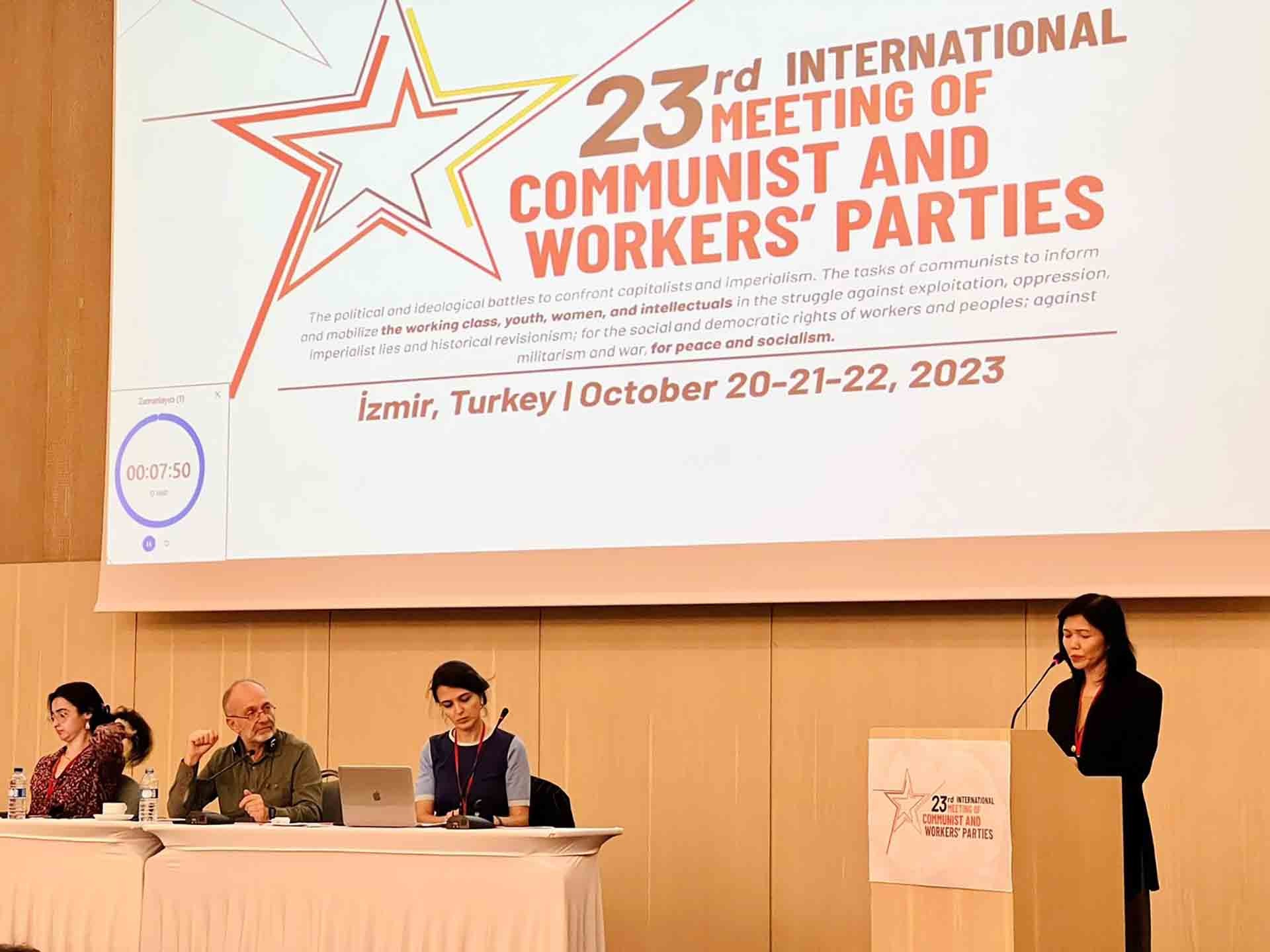 Đoàn đại biểu Đảng Cộng sản Việt Nam tham dự cuộc gặp quốc tế các đảng cộng sản và công nhân lần thứ 23 tại Thổ Nhĩ Kỳ Đoàn đại biểu Đảng Cộng sản Việt Nam tham dự cuộc gặp quốc tế các đảng cộng sản và công nhân lần thứ 23 tại Thổ Nhĩ Kỳ