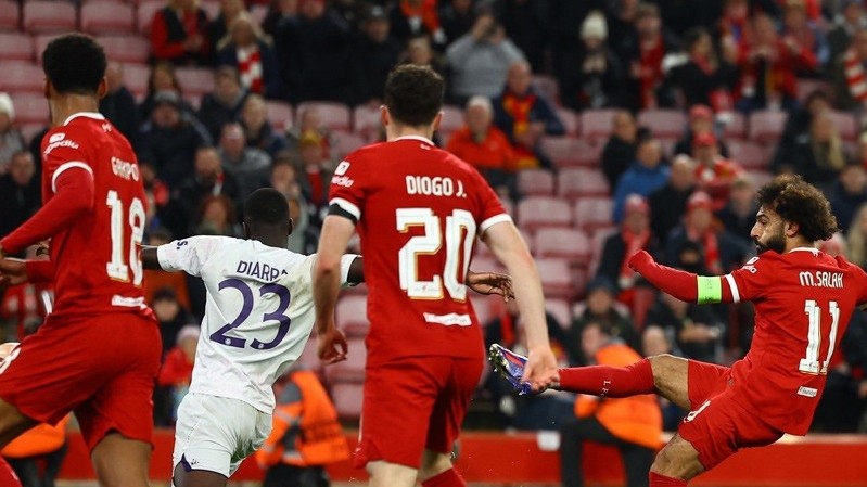 Europa League: Hình ảnh các cầu thủ thay nhau lập công, giúp Liverpool thắng đậm 5-1 trước Toulouse