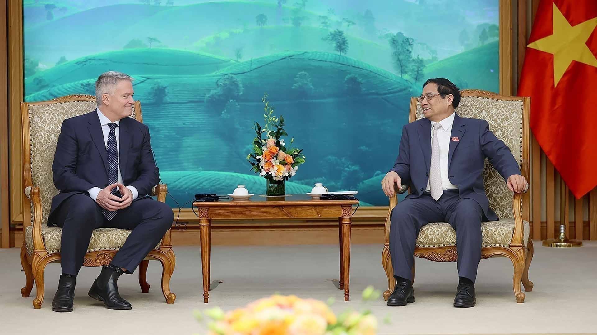 Thủ tướng Phạm Minh Chính tiếp Tổng thư ký OECD Mathias Cormann