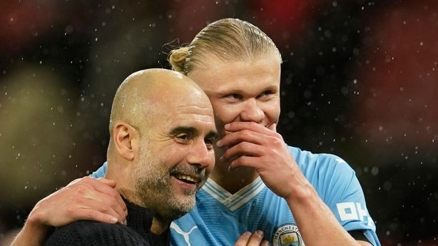 Man City: Thành tích của Erling Haaland và HLV Pep Guardiola đi vào lịch sử sau trận thắng Man Utd