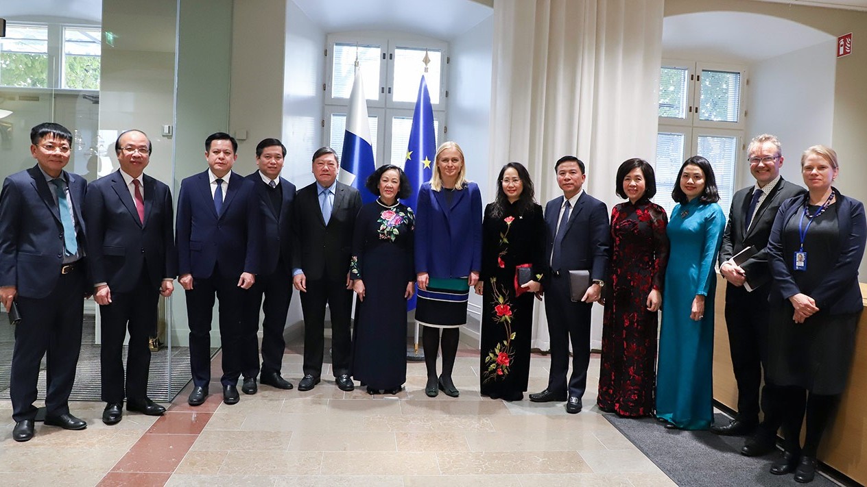 Thường trực Ban Bí thư Trương Thị Mai thăm và làm việc tại Phần Lan