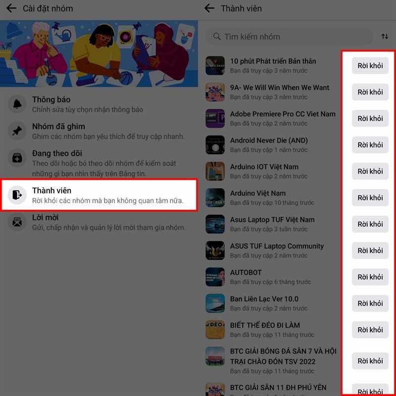 Rời nhiều nhóm trên Facebook cùng lúc nhanh chóng, đơn giản nhất Rời nhiều nhóm trên Facebook cùng lúc nhanh chóng, đơn giản nhất