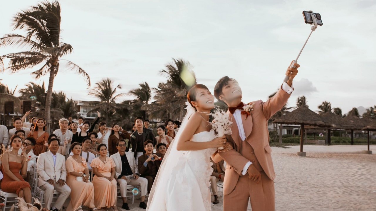 Cô dâu Puka xinh đẹp, rạng rỡ bên chú rể Gin Tuấn Kiệt