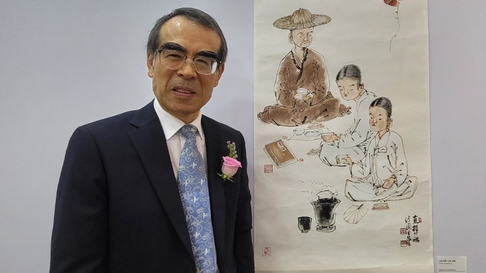 Triển lãm tranh Việt - Hàn: 'Phật pháp được lưu truyền tại thành phố Hà Nội nghìn năm'