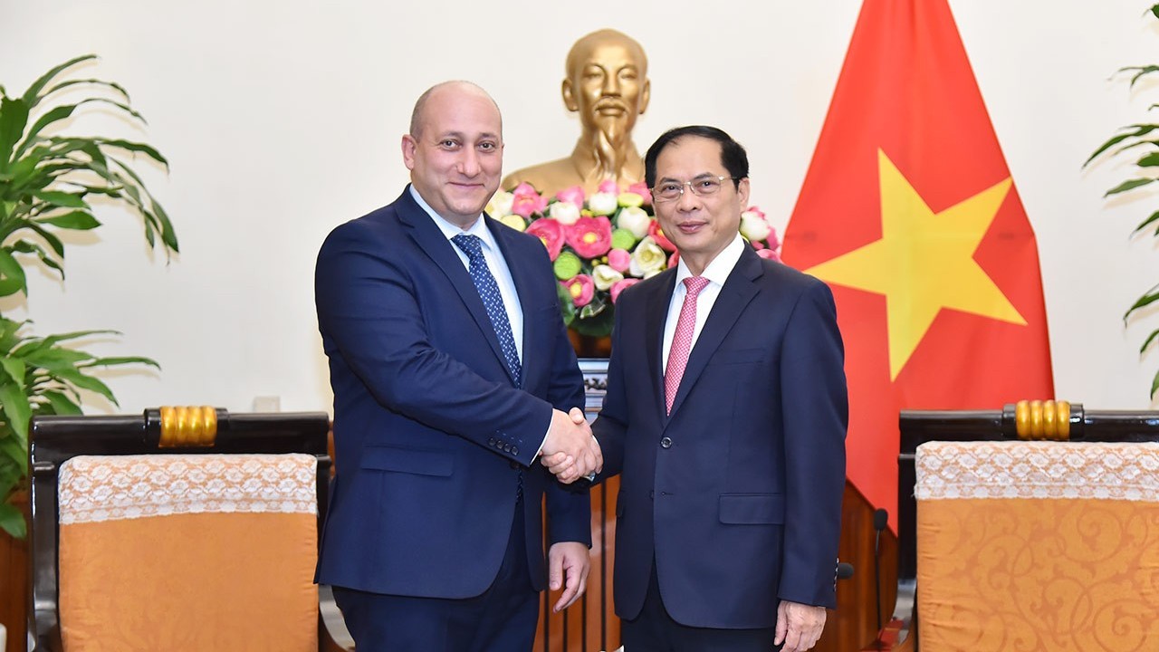 Bộ trưởng Ngoại giao Bùi Thanh Sơn tiếp Thứ trưởng Ngoại giao Grudia Alexander Khvtisiashvili