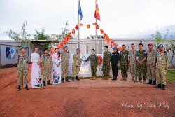 Giao lưu giữa lực lượng gìn giữ hòa bình Việt Nam và Nhật Bản tại Nam Sudan